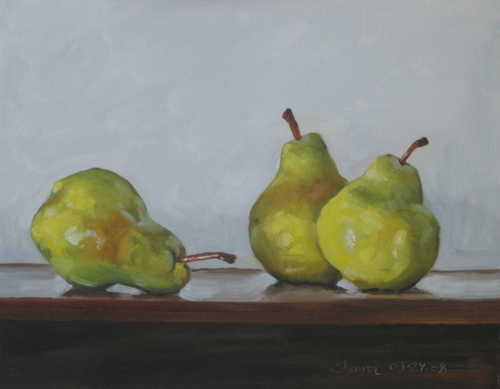 Three Yellow Pears