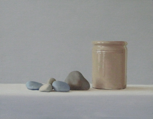 Still Life with Stones and Vessel