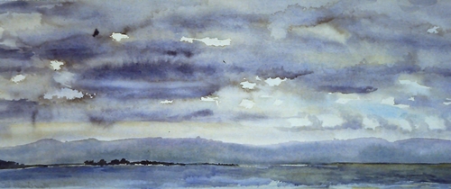 Painting-Plein Air-Storm over the Bay