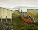 Painting--OilWaiting (The Blonde in Saigon)