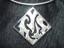 Sterling Silver Square Design Pendant
