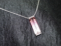 14kt white gold faded tourmaline pendant
