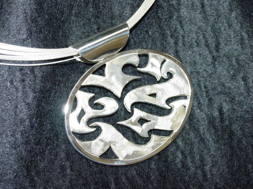 Silver Oval Pendant