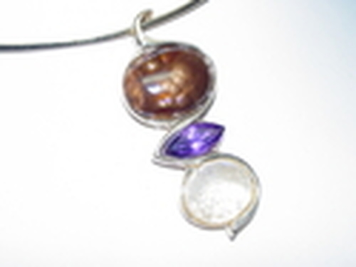 Agate Amethyst Opal Pendant
