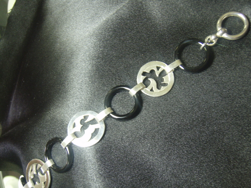 Silver/Onyx Bracelet