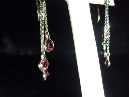 14kt white gold tourmaline earrings