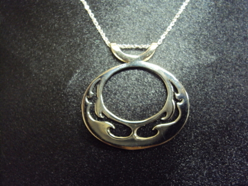 14kt oval custom pendant