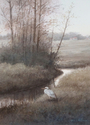 Egret%20near%20Stream%20-%20Original%20watercolor%20painting%20by%20T.C.Chiu (thumbnail)