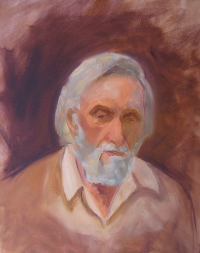 Old man thinking deeply....