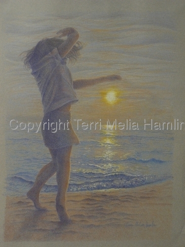 Drawing-Colored pencil-Beach Dance