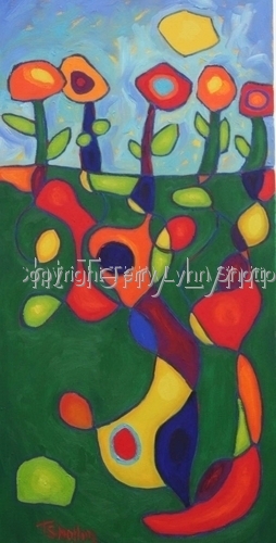 Painting-Oil-The Secret Life of Flowers