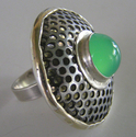 Iriyadi and Ely - chryoprase mesh ring 
