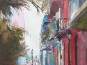Watercolor of Pirates Alley, Pirate's Alley, Pirates Alley, watercolor painting of Pirates Alley,  Pirates Alley Painting, Pirates Alley art, Grayce Bochak, Grayce DeNoia Bochak, painting of pirates alley -  Illustration