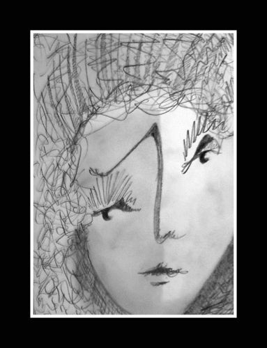 Drawing-Expressionist-Postcard Face