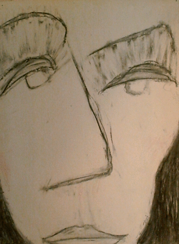 Drawing-Abstract-Face 49s 9x12