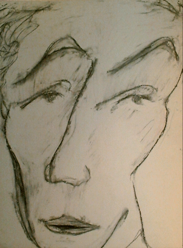 Drawing-Abstract-Face 51s 9x12