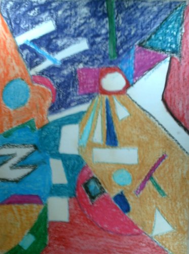 Drawing-Expressionist-Oil Pastel 032s 18x24