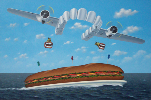 Painting-Surrealism-Lunch as Combat Art