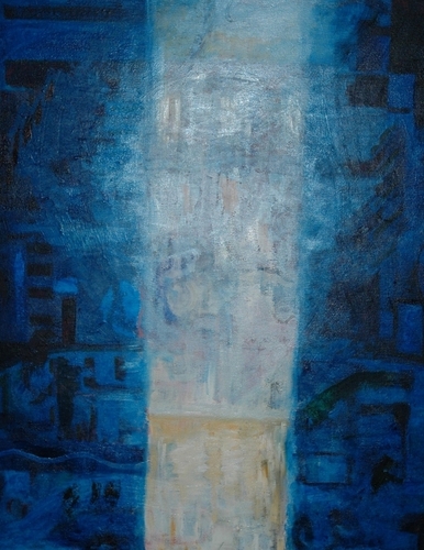 Painting-Oil-Blue Portal 