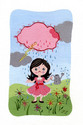 Painting-Watering the Rain Flowers