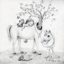 Drawing--PaperThe Unicorn's New Head.