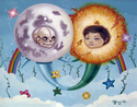 Painting--Acrylic-FantasyThe Love of the Sun and the Moon