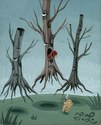 Painting--FantasyFlying Trees
