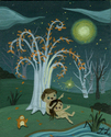 Painting-Stargazing Under a Magic Tree
