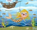 Painting-Fishing for Mermaids