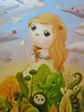 Painting--Acrylic-SurrealismCeleste the Tiny Giant. 
