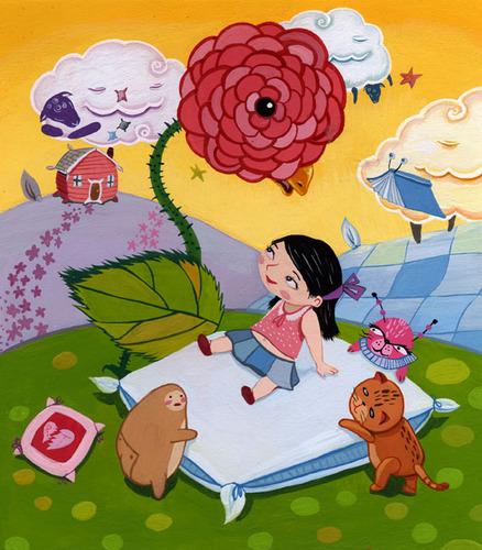 Painting-Surrealism-Welcome to Pillowland