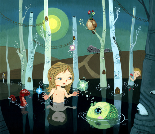 Painting-Fantasy-The Three Wish Fish