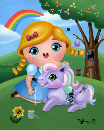 Painting-Conceptual-Sewing My Little Pony.
