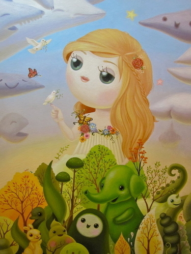 Painting-Surrealism-Celeste the Tiny Giant. 