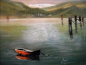 Red Boat on Water