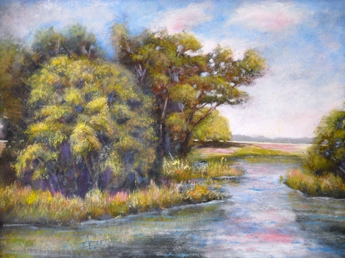 Painting-Acrylic-MARSH  ISLAND (SNAKE SWAMP) 2009