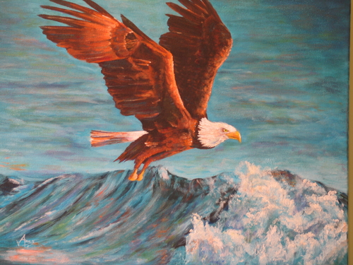 Painting-Acrylic-LOOKING FOR DINNER