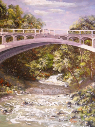 Painting-Acrylic-BRIDGE OVER TROUBLED WATERS