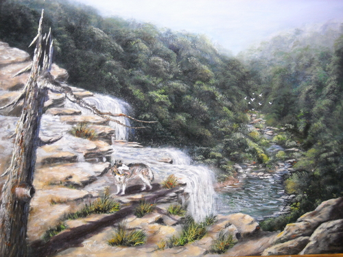 Painting-Acrylic-OVERLOOKING THE FALLS