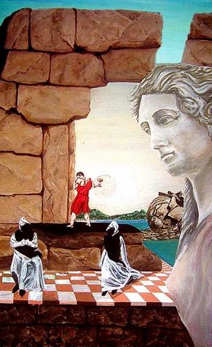 Painting-Acrylic-The Nuns Must Deal With You Now