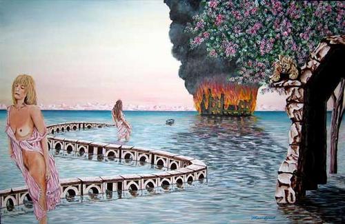 Painting-Acrylic-Alice Thinks of Getting a Divorce