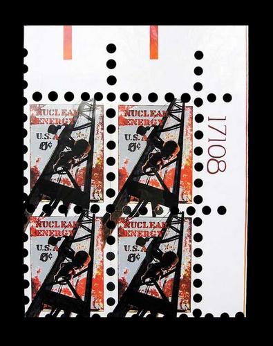 Mixed Media-Nuclear Energy Stamp - Plate Block