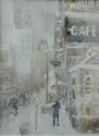 snow storm in the city