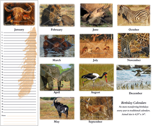 Photography-Digital-Africa-Themed Birthday Calendar