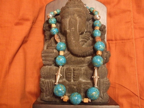 Mosaic%20Turquoise%20and%20Silver%20Necklace (large view)