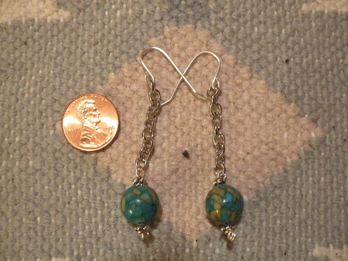 Mosaic%20Turquoise%20Drops%20Earrings (large view)