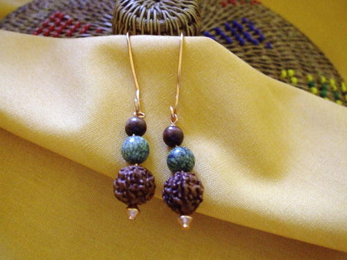 Moss%20Agate%20%26%20Prayer%20Beads%20Earrings (large view)