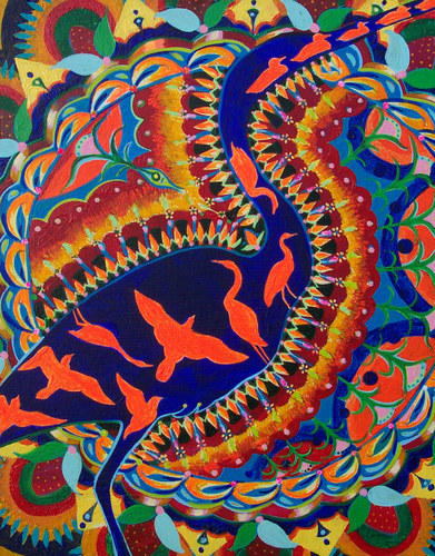 Painting-Blue Heron Thanksgiving