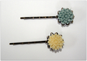 Blue&Yellow Hair pins