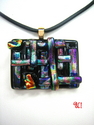 'Abstractions' Collection--Corded Dichroic Glass Pendant %27Abstractions%27%20Collection--Corded%20Dichroic%20Glass%20Pendant (thumbnail)